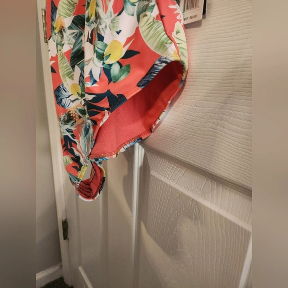 NWT Vigoss tropical beach adjustable floral Pineapple one piece swimsuit Large - Picture 6 of 11